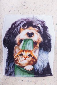 Домашний костюм Д 62 (молочный в крапинку)