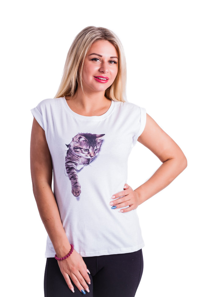 Футболка Ф 163 (кошка)