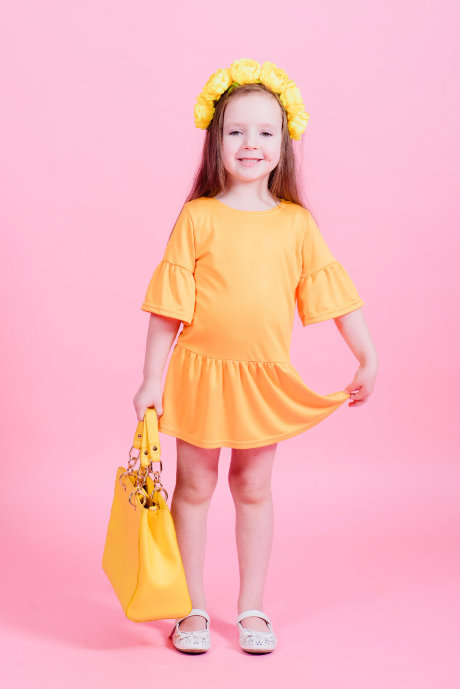 Детское платье "Лето" ДП 541 Family look (желтый) 